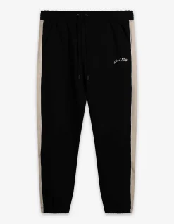Jogginghose - Kontraststreifen - schwarz