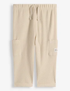 Jogpants - Waffelstruktur - weiß