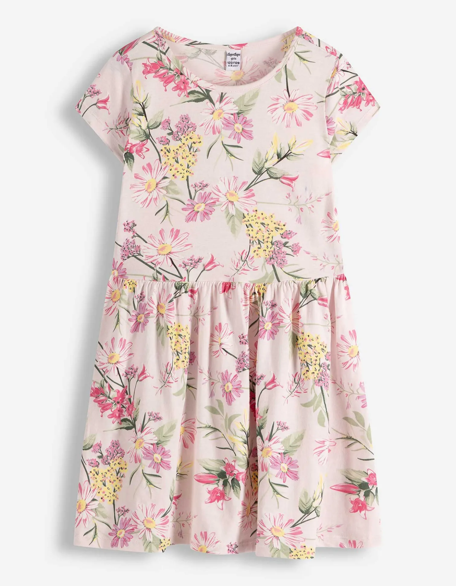 Kleid - Allover-Muster - rosa