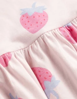 Kleid - Allover-Muster - rosa