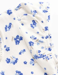 Kleid - Allover-Muster - weiß