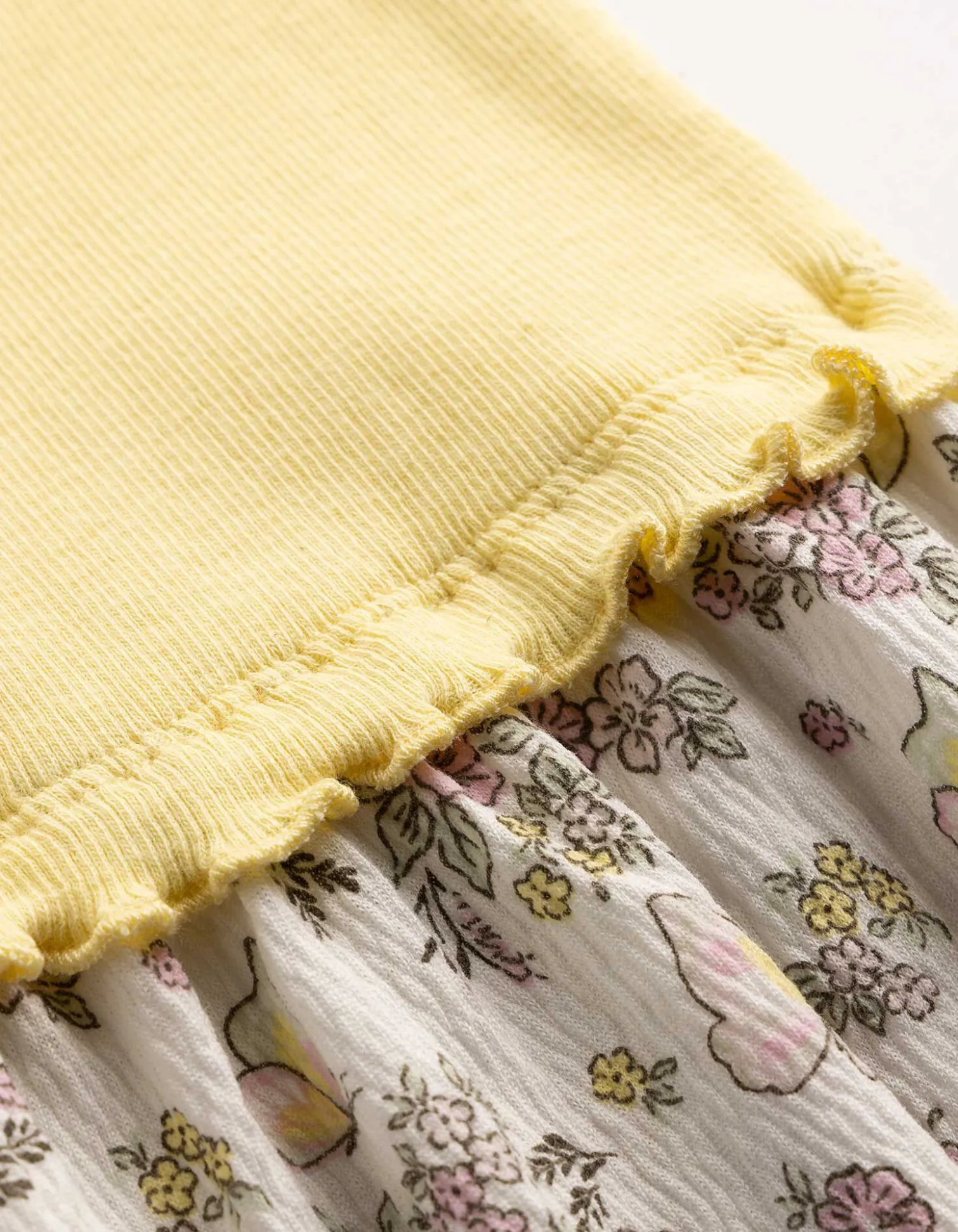Kleid - Allover-Print - hellgelb