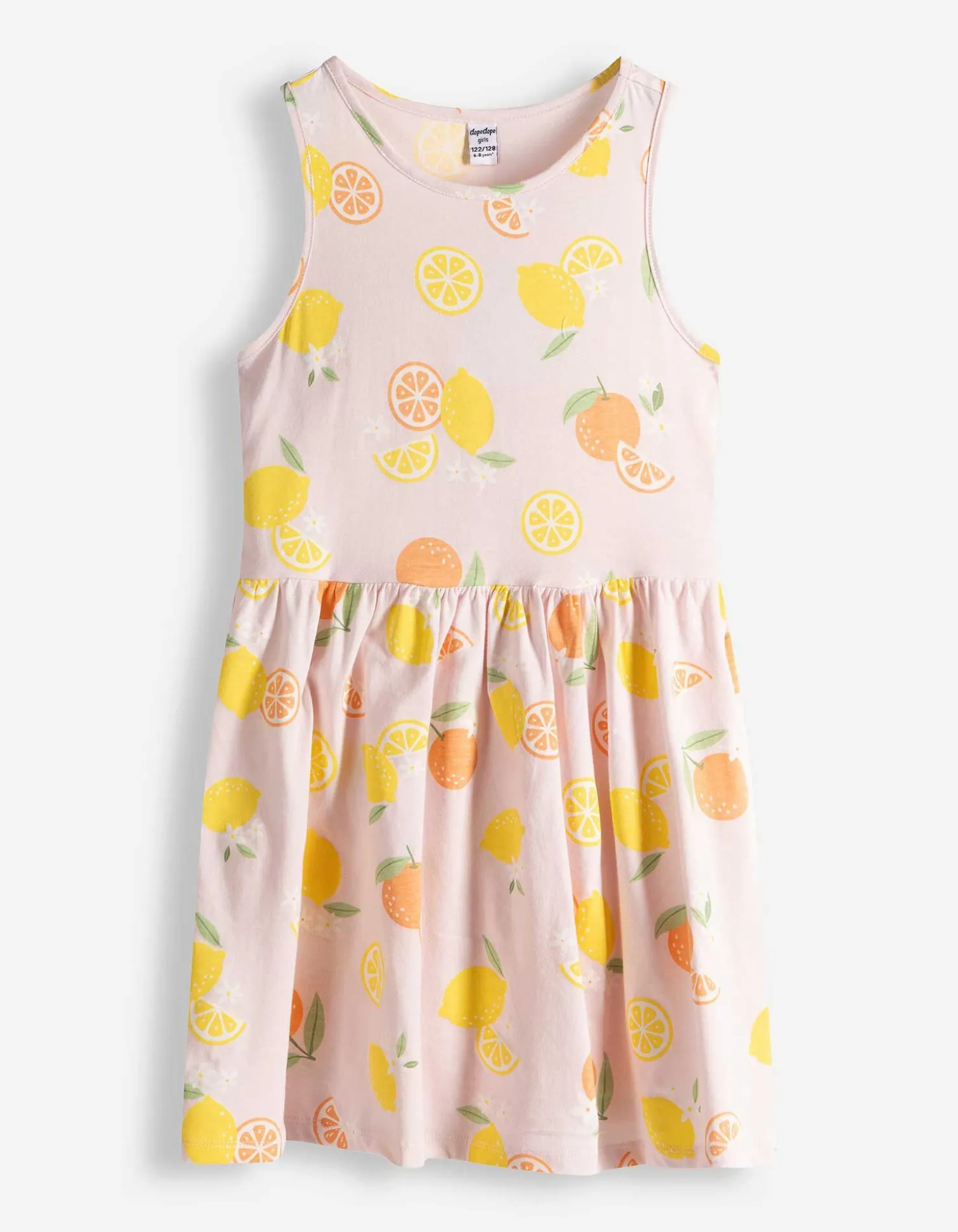 Kleid - Allover-Print - rosa