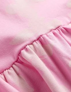 Kleid - Allover-Print - rosa