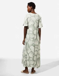 Kleid - Allover-Print - türkis