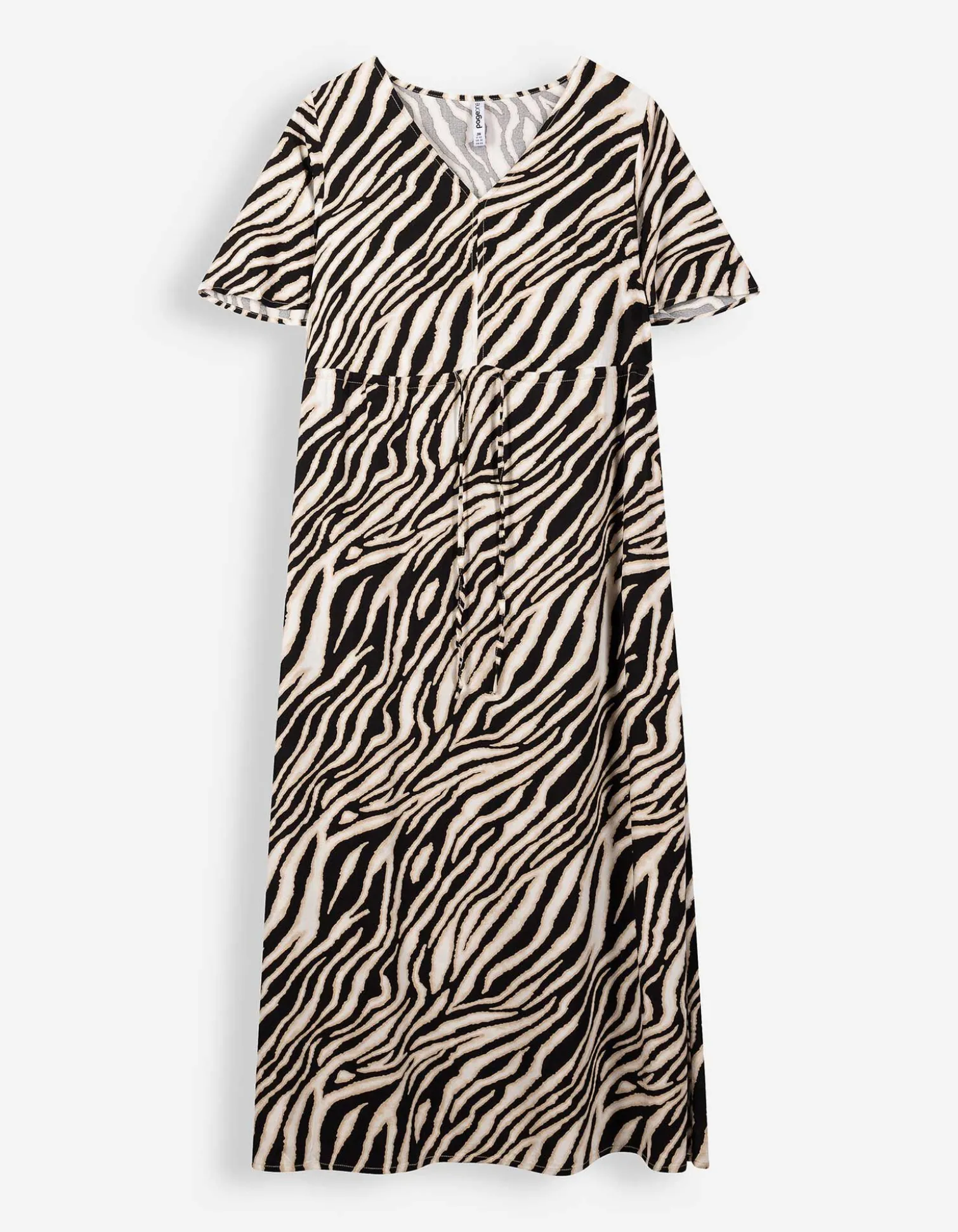 Kleid - Allover-Print - weiß