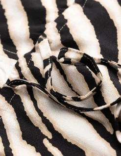 Kleid - Allover-Print - weiß