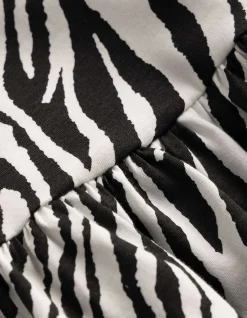 Kleid - Allover-Print - weiß