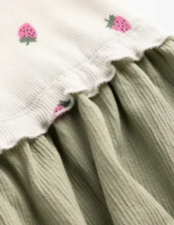 Kleid - Allover-Print - weiß