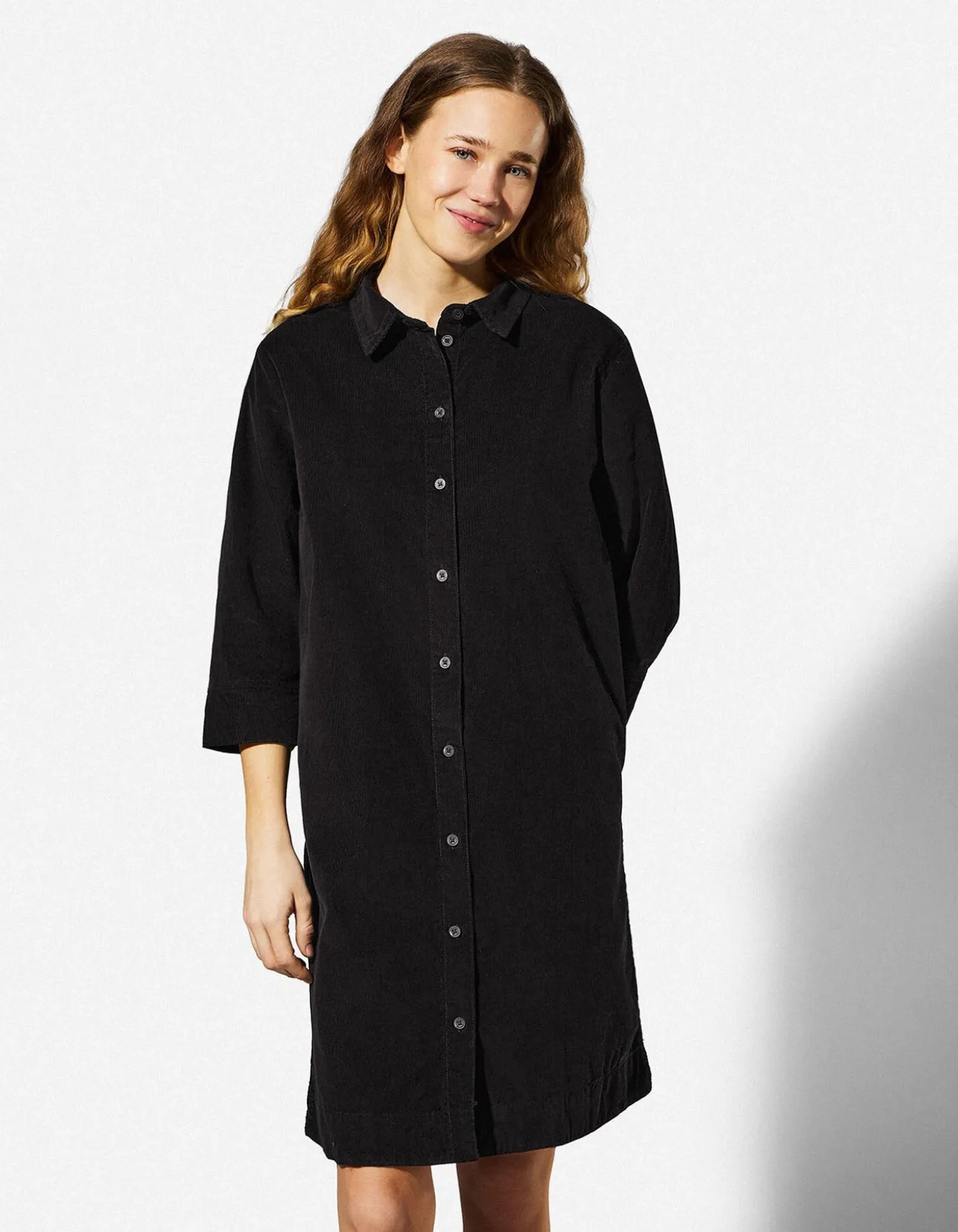 Kleid - Cord - schwarz