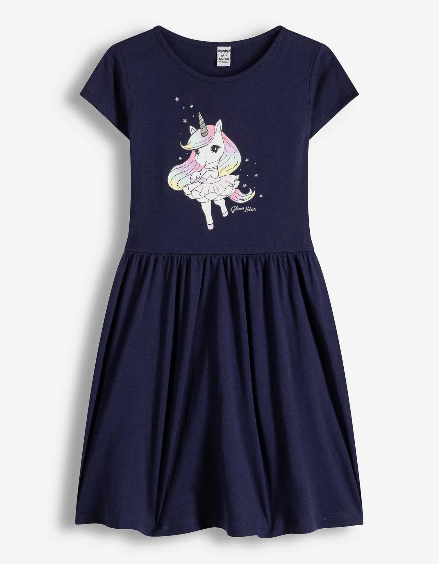 Kleid - einfarbig - dunkelblau