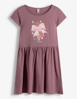 Kleid - einfarbig - dunkellila