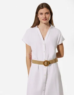 Kleid - einfarbig - weiß
