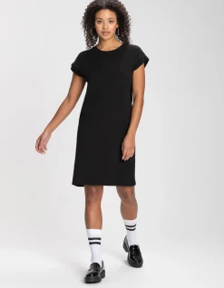 Kleid - gerade geschnitten - schwarz