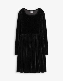 Kleid - Glitzerprint - schwarz