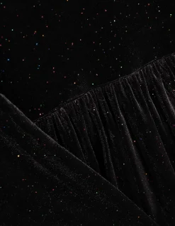 Kleid - Glitzerprint - schwarz