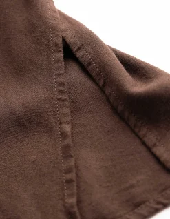 Kleid - Leinen-Optik - dunkelbraun