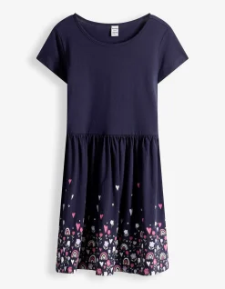Kleid - Print - dunkelblau