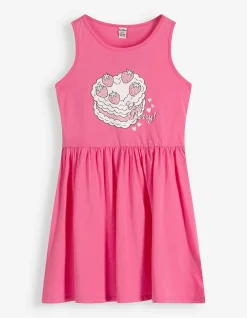 Kleid - Print - pink