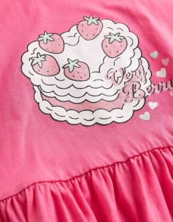 Kleid - Print - pink