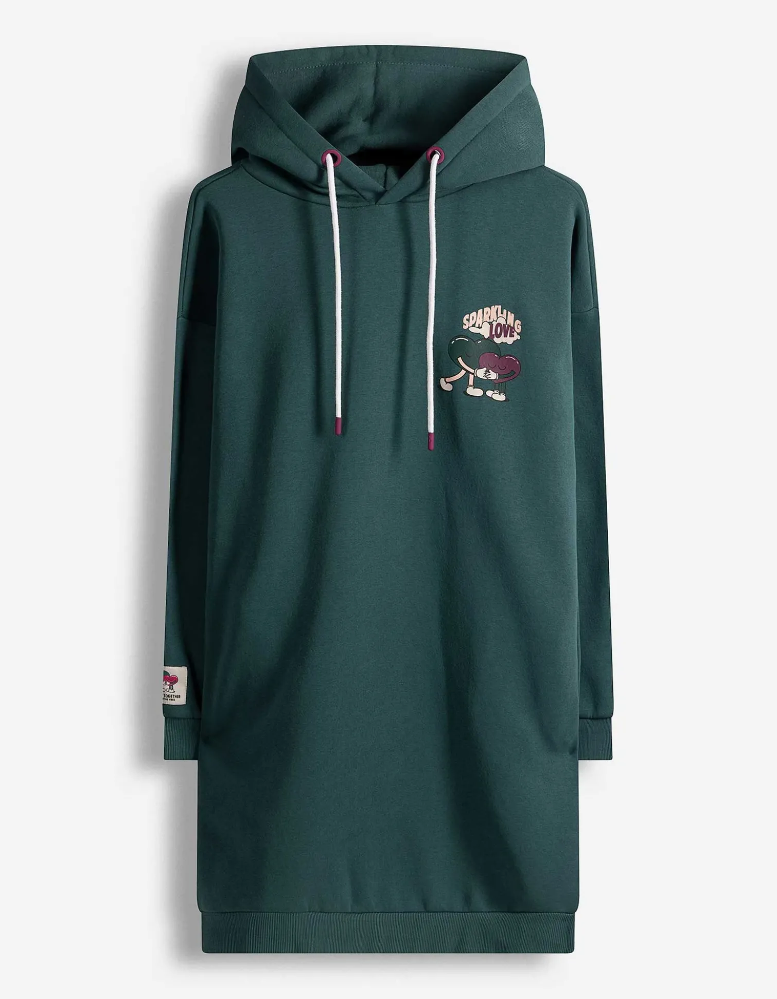 Kleid - Rückenprint - türkis