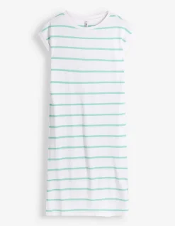Kleid - Streifen - weiß