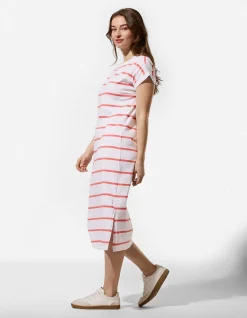 Kleid - Streifen - weiß