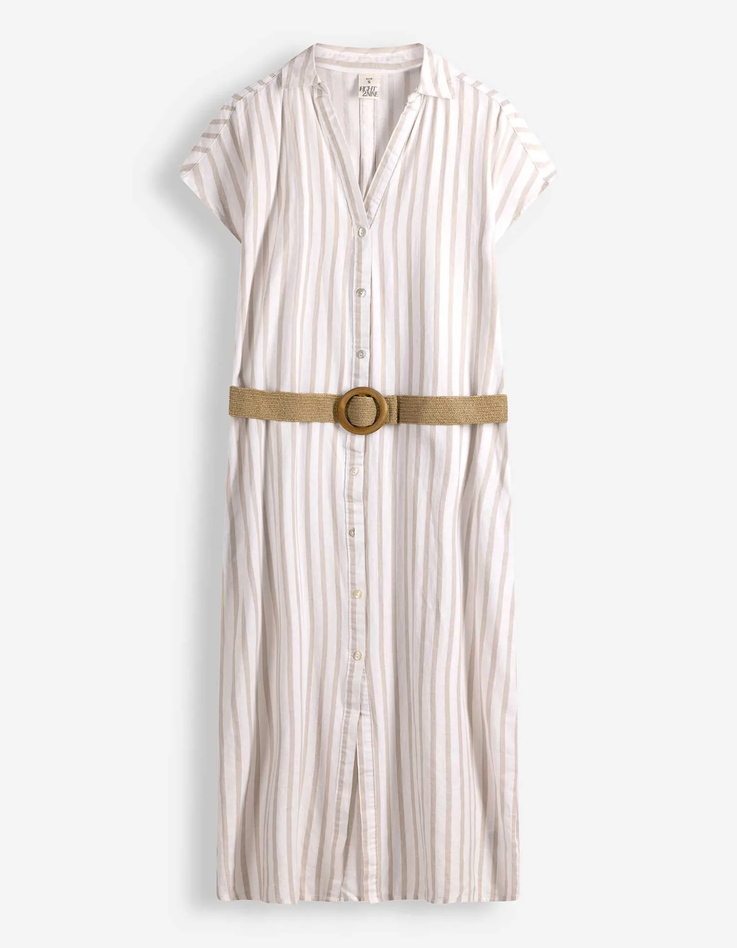 Kleid - Streifen - weiß