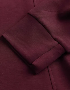 Kleid - Sweat - dunkelrot
