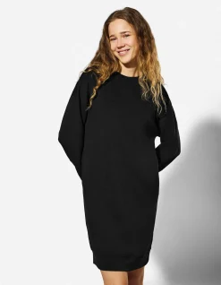 Kleid - Sweat - schwarz