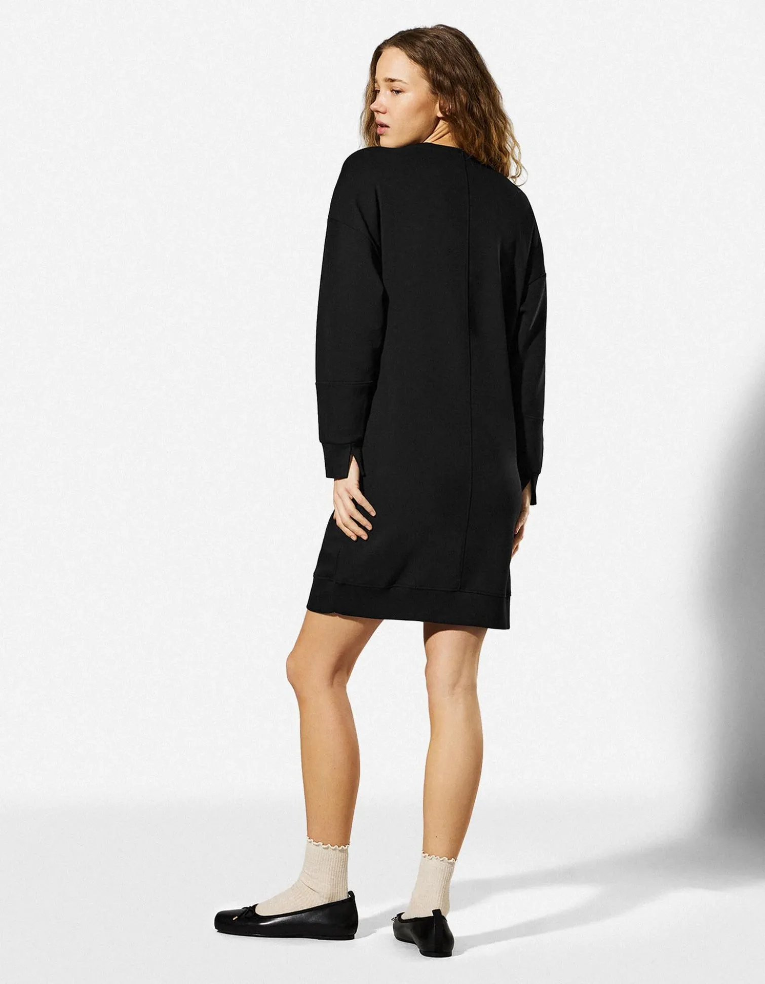 Kleid - Sweat - schwarz