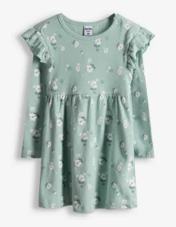 Kleid in A-Linie - Gerippt - hellgrün