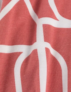 Langarmshirt - Allover-Print - weiß