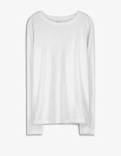 Langarmshirt - Basic - weiß