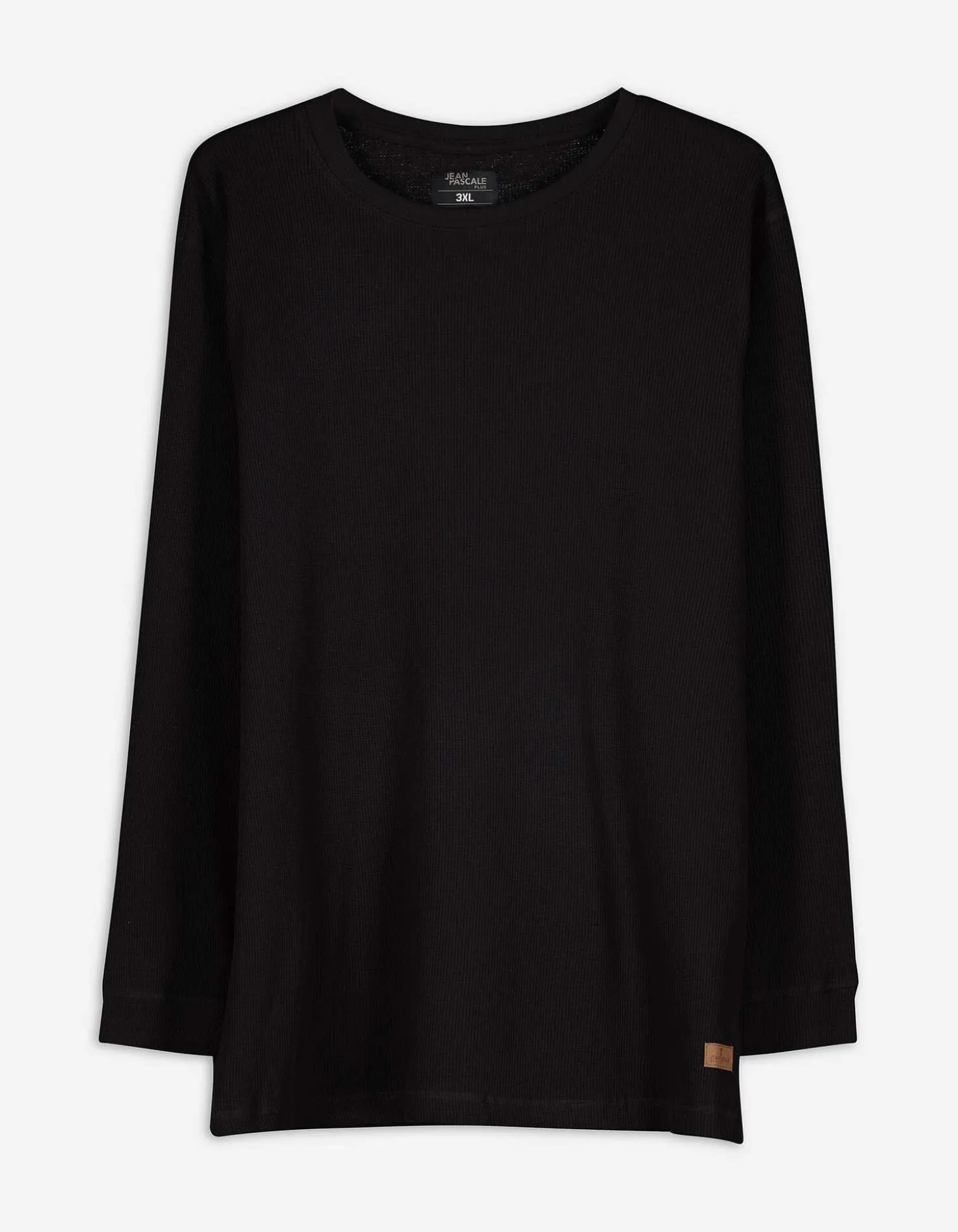 Langarmshirt - Baumwolle - schwarz