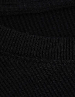 Langarmshirt - Baumwolle - schwarz