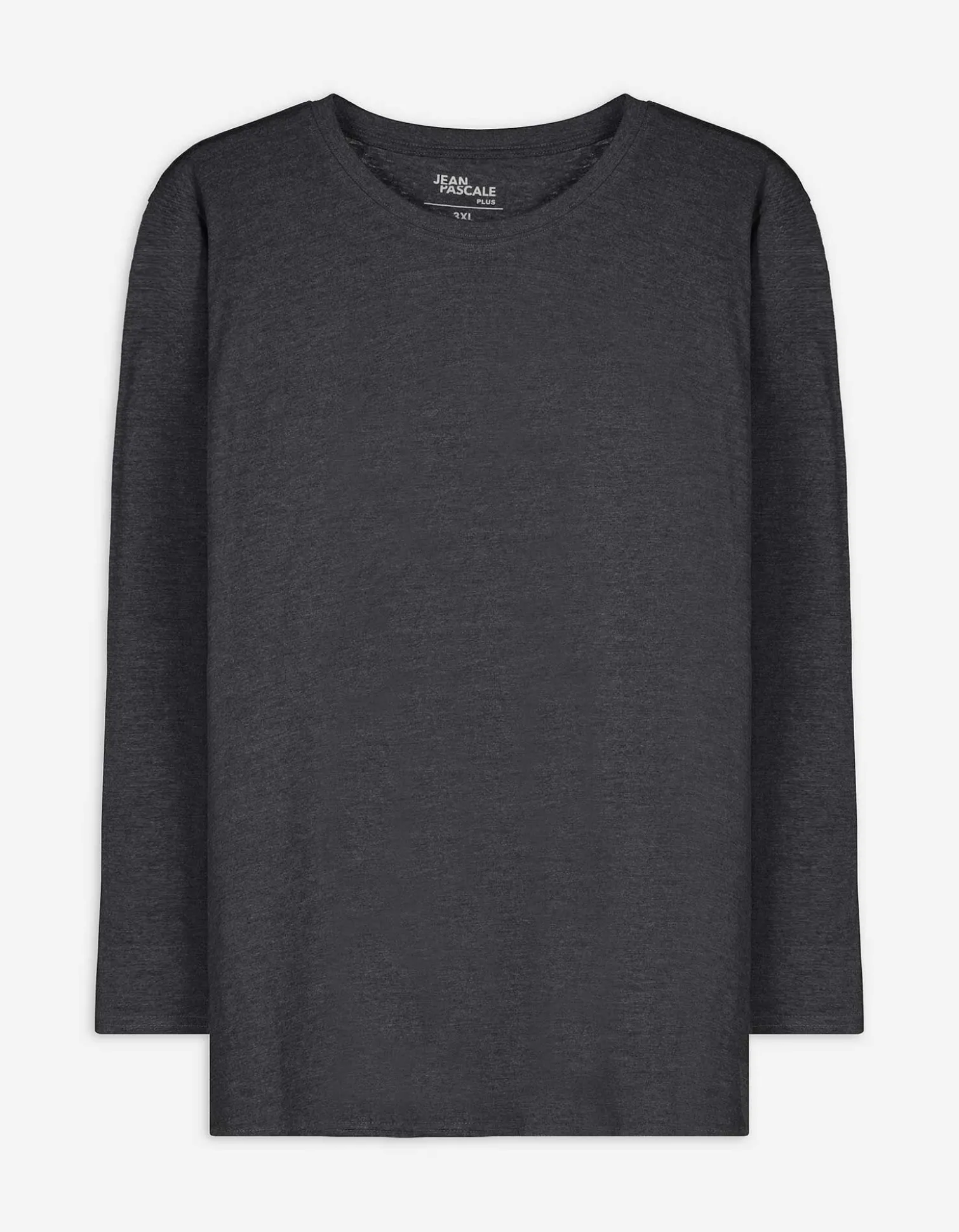 Langarmshirt - Baumwolle - dunkelgrau