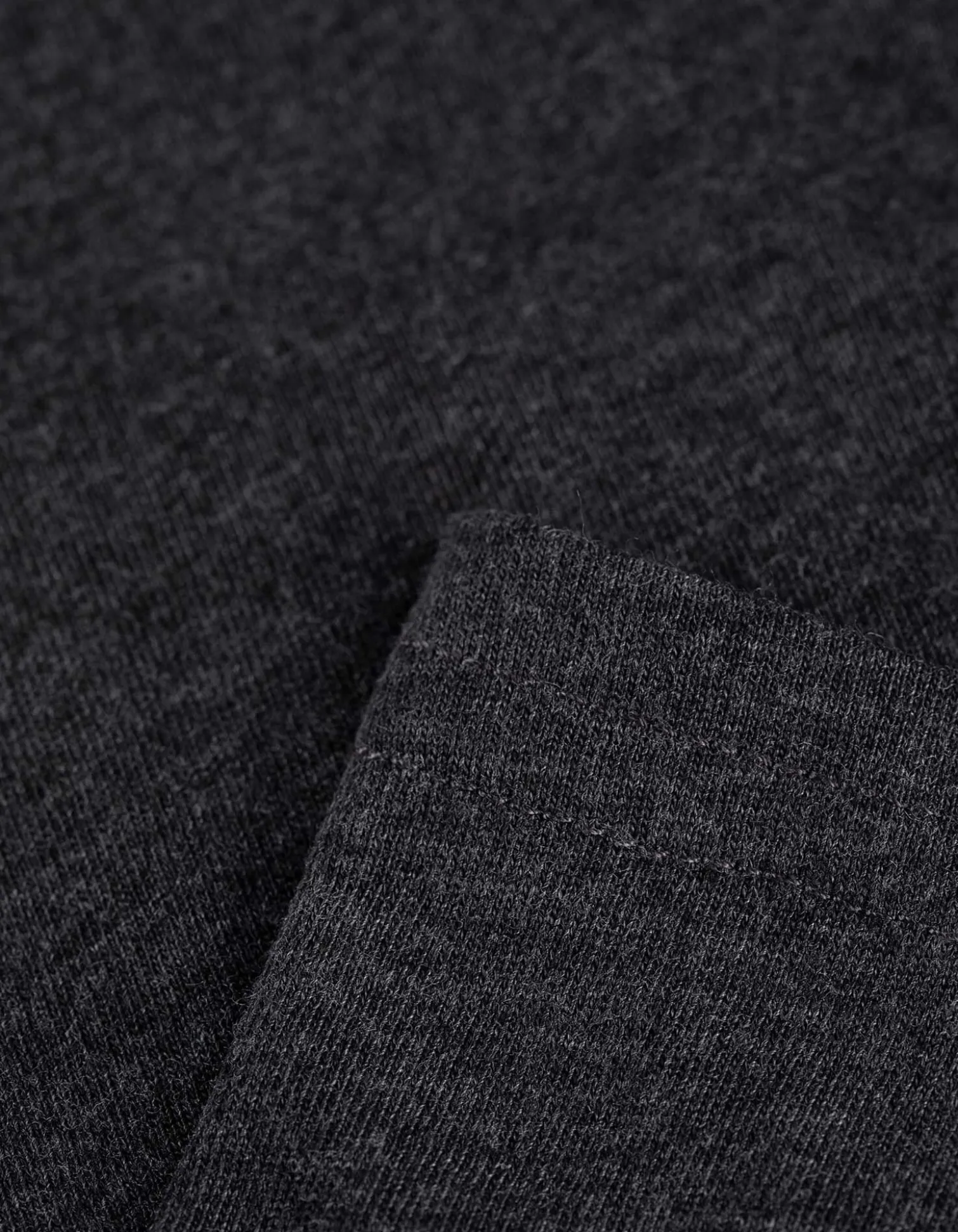 Langarmshirt - Baumwolle - dunkelgrau