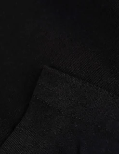 Langarmshirt - Baumwolle - schwarz