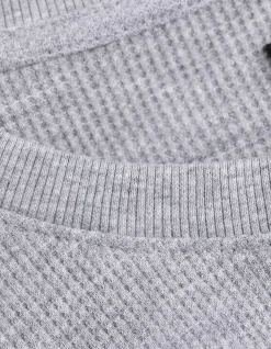 Langarmshirt - Baumwolle - grau