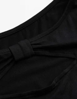Langarmshirt - Cut-Outs - schwarz