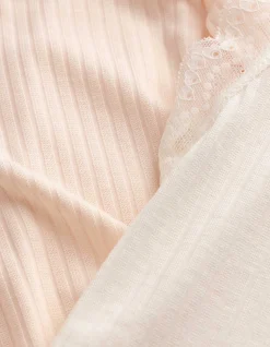 Langarmshirt - Double-Layer-Look - rosa