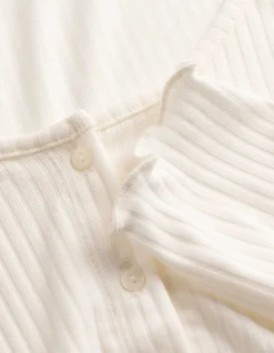 Langarmshirt - Double-Layer-Look - weiß