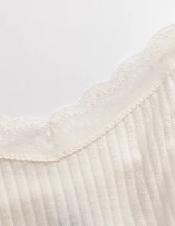 Langarmshirt - Double-Layer-Look - weiß