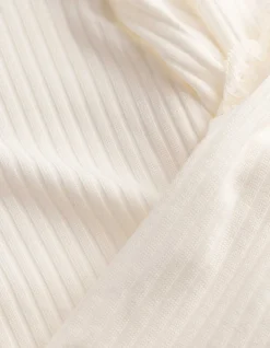Langarmshirt - Double-Layer-Look - weiß