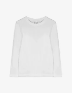 Langarmshirt - einfarbig - weiß
