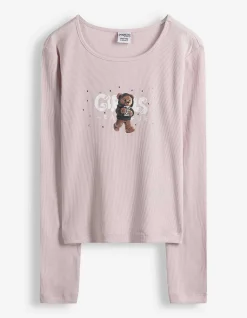 Langarmshirt - 2er-Pack - lila