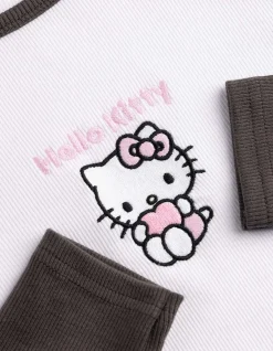 Langarmshirt - Hello Kitty - weiß