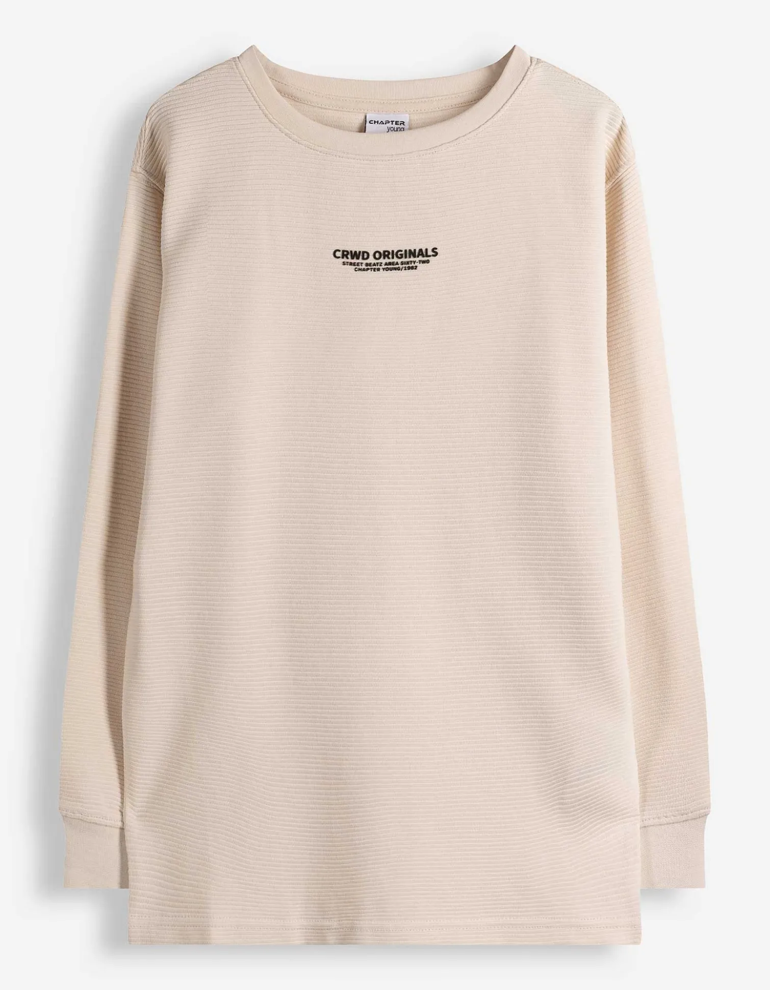 Langarmshirt - Oversized Fit - hellgrau