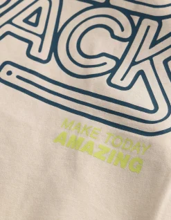 Langarmshirt - Rückenprint - hellgrau